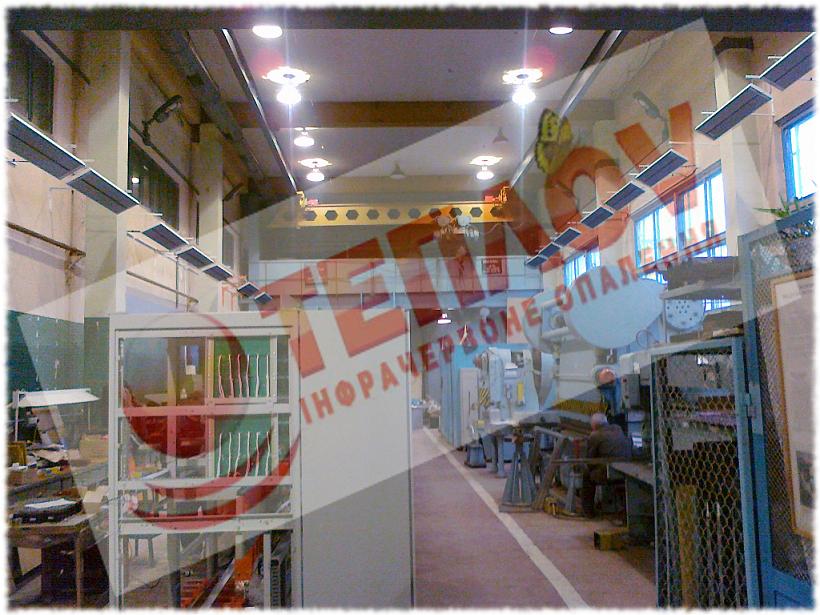 отопление производственных помещений потолочными панелями
