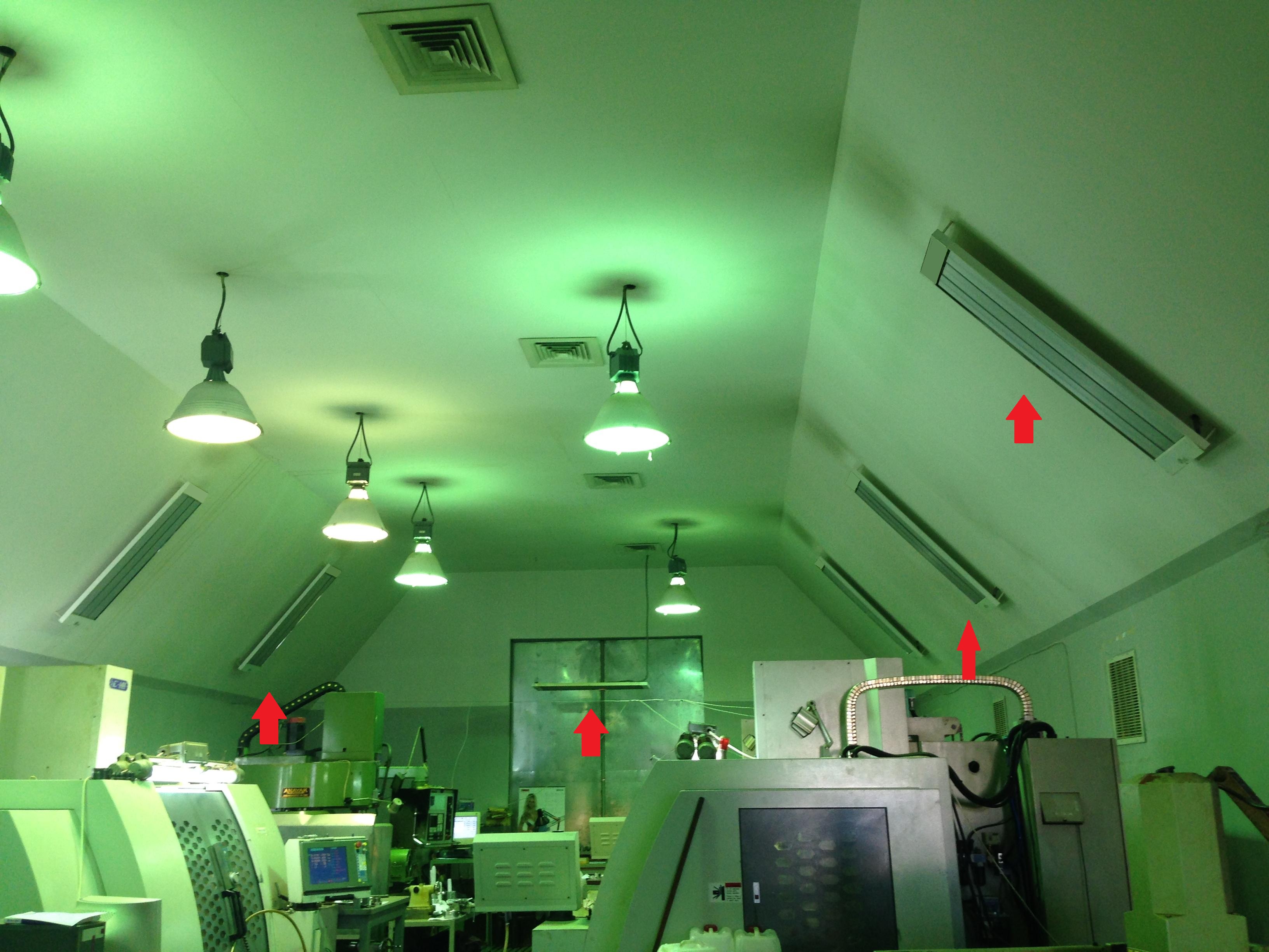 Heating a metalworking workshop with Teplov infrared heaters