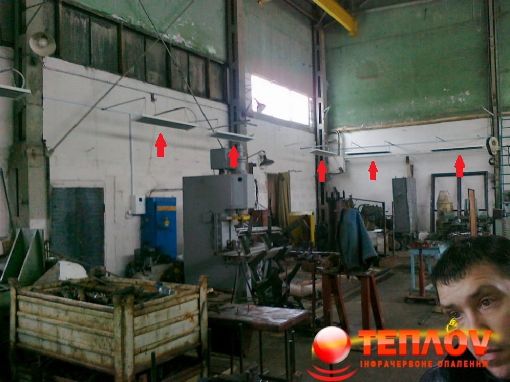 Production facility heating with Teplov infrared heaters