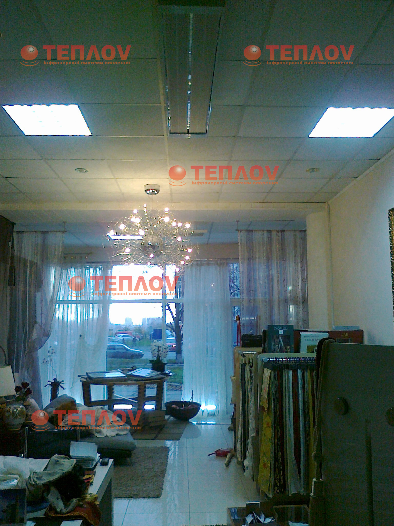 Отопление магазина в Харькове "Салон штор"